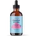 JoySpring Genius Drops - Organic Focus Drops for Kids | Clinically Proven Focus Supplement Helps Kids Perform Better in School | Liquid Herbal Supplement with Ginkgo Biloba (4 fl oz) 120 Servings