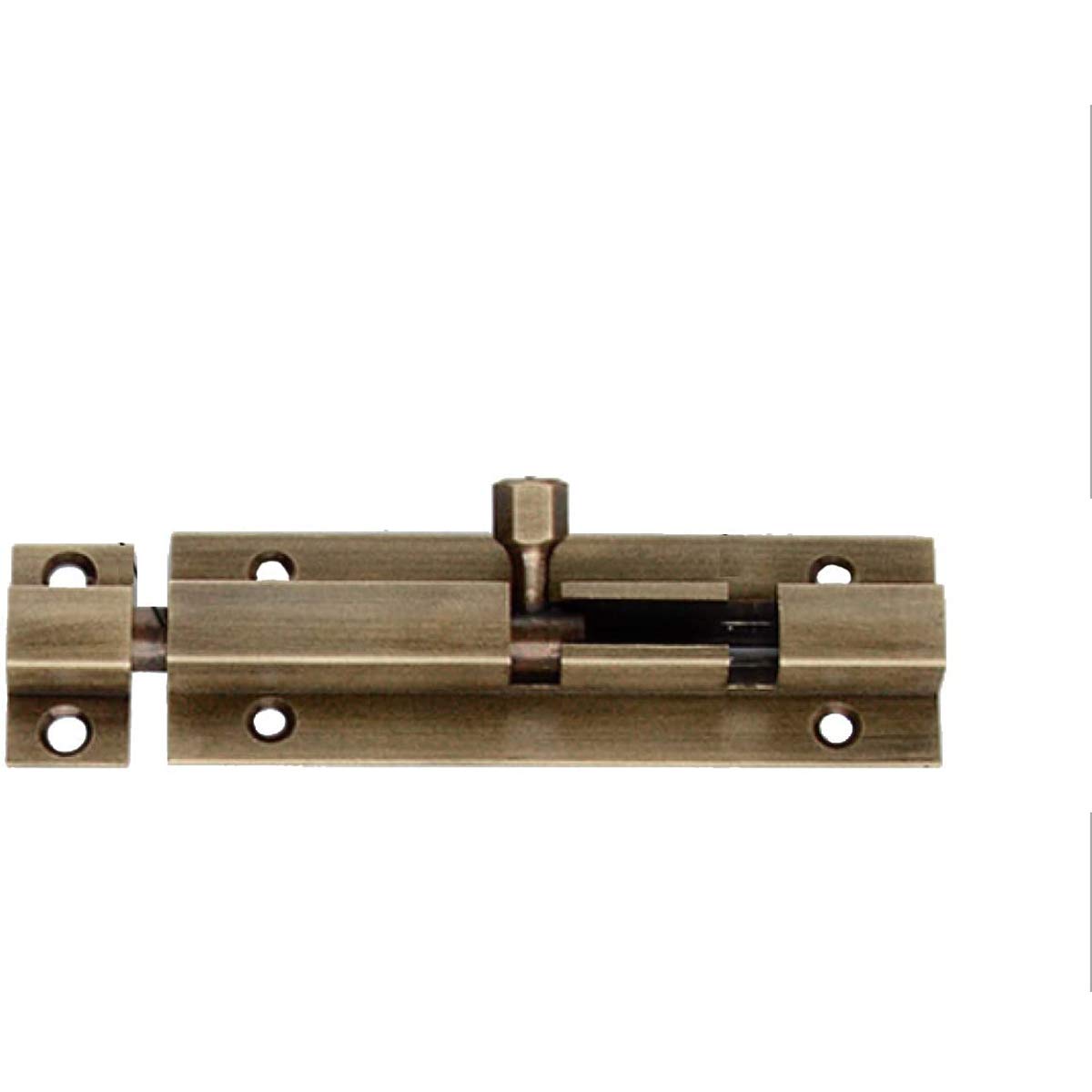 1 Pcs Heavy Duty Tower Bolt Door Slide Latch Lock Barrel Bolt Durable Slide Bolt for Bathroom Toilet Shed Bedroom (Bronze)