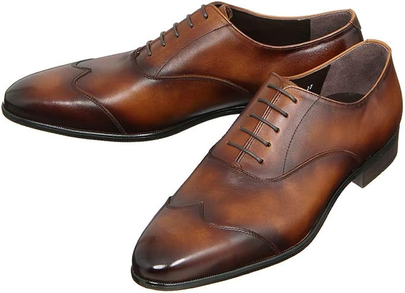 Amazon ザ スーツカンパニー ウイングチップシューズ ブラウン 50 The Suit Company ザ スーツカンパニー ビジネスシューズ