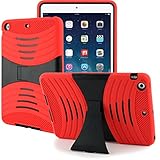 iPad Mini 3 Case (Red) CellJoy [ShockWave] Extreme Rugged Armor Hybrid Tablet Cover **Kick Stand** for Apple iPad Mini 1, 2, 3, Retina
