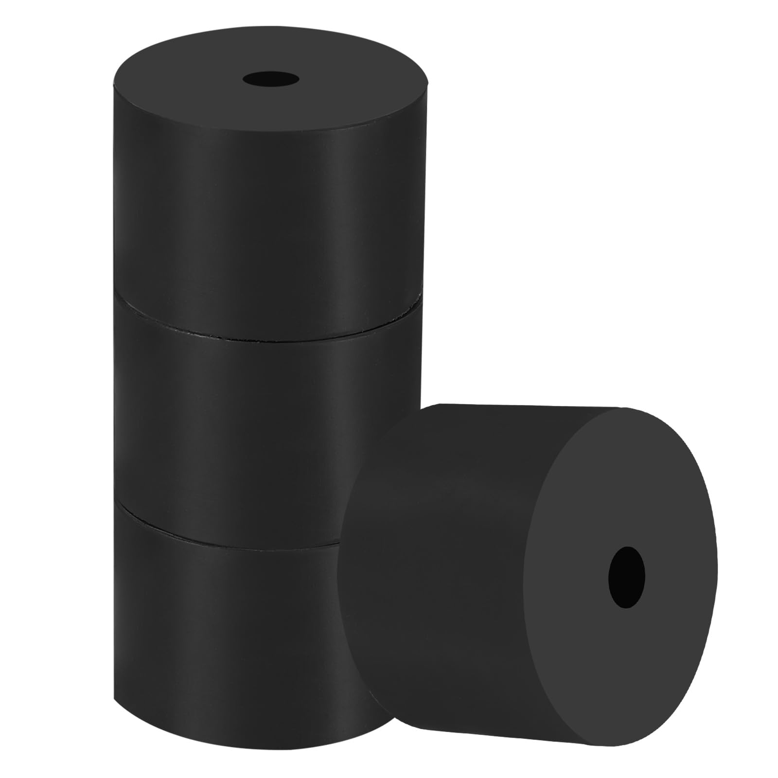 PATIKIL Multi Purpose Rubber Spacer, 4 Pcs 2"OD 0.3"ID 1.6"Thick Neoprene Round Anti-Vibration Isolation Pads Isolator Rubber Bushings Spacer Washer for HVAC Bolts Car Accessories