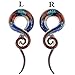 CrazyPiercing 2 Pieces Glass Ear Spiral Taper Plug Stretching Expander Piercing Body Jewelry (5mm)