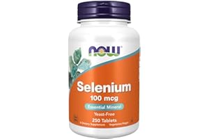 Now Foods Selenium, 100 mcg, 250 Tabs (Pack of 2)