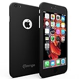 Mengo SlimFit 360 [Ultra-Thin] Case for iPhone 6/6S With Tempered Glass Screen Protector - Black (Will Not Fit 6/6S Plus)
