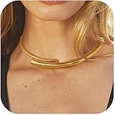 Glorig Gold Collar Necklace For Women Choker Collar Necklace Gold Cuff Necklaces Heavy Statement Necklaces Jewelry