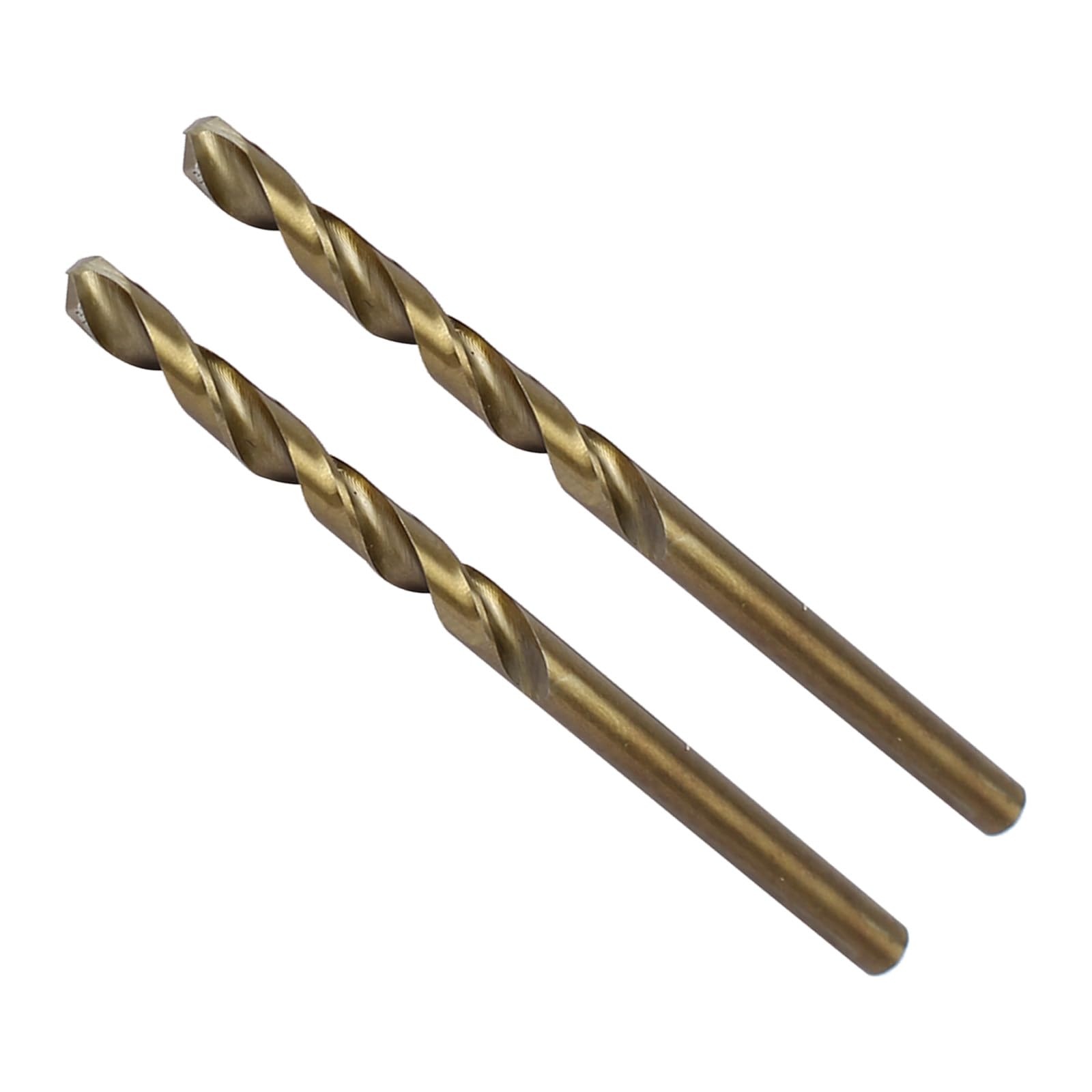 CoCud High Speed Steel Cobalt Twist Drill Bits, 4.3mm Diameter 80mm Length, Straight Twist Jobber Drill Bit - (Applications: for Metal Woodwork Plastic Aluminum), 2Pieces