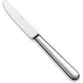 KEAWELL Premium Louise 4-Piece 9.3-Inch Dinner Knife Set (Smooth) | Stainless Steel Dinner Knives; One-Piece Construction; Sturdy, Balanced Feel; Brilliant Mirror Finish; Dishwasher Safe