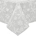 Benson Mills Twinkle Snowflake Metallic Fabric Table Cloth, Holiday, Winter, and Christmas Tablecloth (60