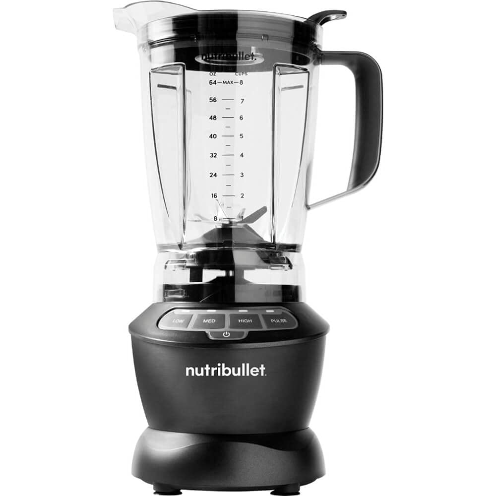 nutribullet NBF50400 Countertop Blender for Shakes, Smoothies, Food Prep, and Frozen Blending, 64 Ounces, 1200 Watt, Dark Gray (Renewed)