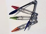 Serving Tongs Set Of 4 Mixed Colors, Stainless Steel With Silicone Tips