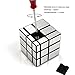 FC MXBB 3X3 Mirror Cube Speed Puzzle Color Black and Sticker Silver; Fun toys Educational toys Ideal toys for Kids BEST GIFT(Size:57mmx57mmx57mm)