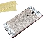 Samsung Galaxy Core Prime Case, AMASELL Bling Glittery Powder Hard Plasitc Back Skin Case Cover For Samsung SM-G3606,Samsung SM-G3609, Samsung Galaxy Prevail LTE, Gold with Bling