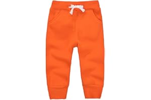 CuteOn Unisex Toddler Jogger Pants Kids Cotton Elastic Waist Winter Baby Sweatpants Pants 1-5Years
