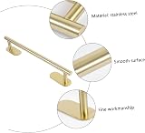 YUET Brushed Brass Towel Rail 40 cm Self-Adhesive No Drill 304 Stainless view 3