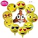 Emoji Party Favors Supplies Faces Jumbo Pack, Coil Springs (Slinkies), Balloons, Stickers, Rubber Wristbands Bracelets, Favor Goodie Bags, foci cozi Bulk Set Stuff Toys Gifts for Kids Children