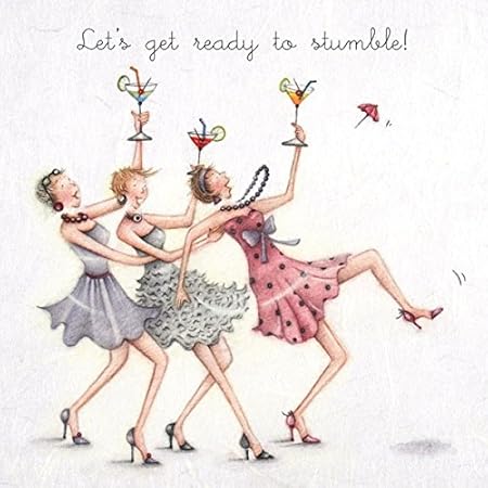 Cocktails Card Lets Get Ready To Stumble Berni Parker Amazon Co Uk Kitchen Home