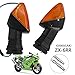 Turn Signal Indicator Light Stop Light for Kawasaki Ninja ZX-6R, KLE 500, KLE 650 (One Pair, Fits Front or Rear) (Amber Lens)
