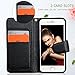 iPhone 8 Case,iPhone 7 Wallet Case,FLYEE Premium Flip Wallet Leather [kickstand] [Emboss Flower] Magnetic Protective Cover with Card Slots and Detachable Wrist Strap for iPhone7 iPhone8 5.5 Inch Black