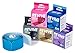 Fitdom Kinesiology Physiotherapy Sports Tape + Bonus Instruction. Therapeutic Taping for Knee, Shoulder, Elbow Boost Recovery & Support in Precut Uncut (Sky Blue Precut, Precut-20 Strips)