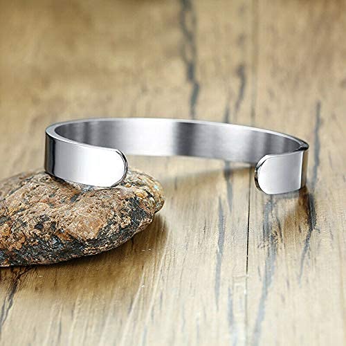 LuxglitterLin Medical Alert ID Cuff Bracelets for Women Men