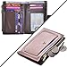Womens Wallets RFID Small Compact Bifold Leather Card Holder Zip Pocket