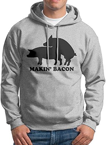 TQUSIJ Men's Long-sleeved Sweater Makin Making Bacon Fowl Fashion Personality Long-sleeved Sweater