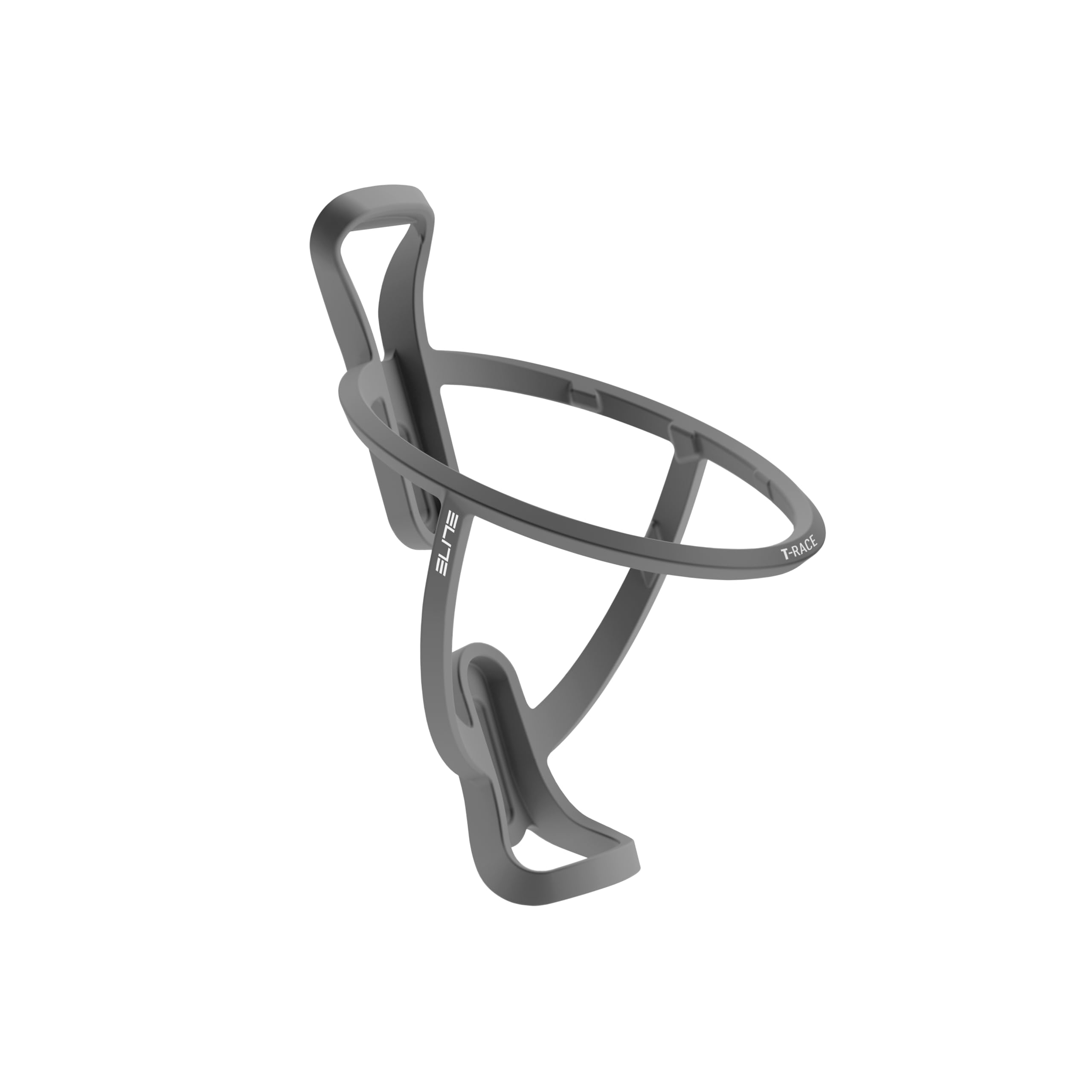 Elite T-Race Bottle Cage Grey Soft Touch – Dual Side-Entry Soft Touch Fibre-Reinforced Bike Bottle Holder 29g – For Road Bike, MTB & Gravel Cycling — image 1