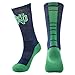 NCAA Notre Dame Men's Made in the USA Polytek Champ Performance Crew Socks with Wicking Material and Extra Cushion