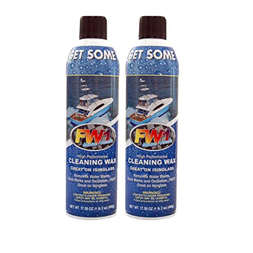 FW1 Marine Boat Wash & Wax Waterless Cleaning Polish with Carnauba (2 Pack)