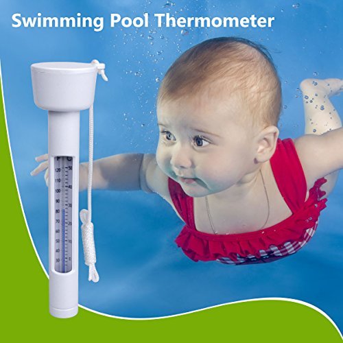 Magicfun Thermomètre Flottant de Piscine, avec Une Corde, Résistant aux Chocs pour Tous Les & piscines, Spas, Hot Tubs, Aquariums & Les Étangs du Poisson