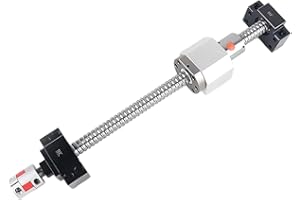 Mssoomm Double Nut Ballscrew 16mm DFU1605 RM1605 length 27.56 inch / 700mm with End Machining + Double Ball Screw Nut + BK/BF12 Bearing Block End Supports+ Coupler + Nut Housing for CNC Machine