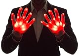 Neon Nightlife Light Up Gloves for Kids, LED, Red