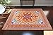 Generations pre8023Orange_6x8 Oriental Traditional Isfahan Persian Area Rug, 5' x 8', Light Blue/Navy/White/Orange/Yellow/Crimson Red