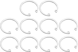 uxcell 10Pcs 38mm Internal Retaining Ring Circlip, 304 Stainless Steel Internal Circlip Snap Rings C-Clips for Grooved Shafts