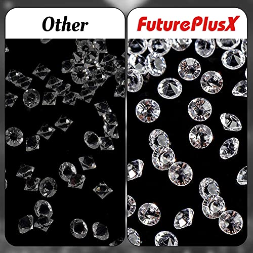 FUTUREPLUSX Acrylic Crystal Diamond, 2000PCS 8mm Wedding Table Confetti Diamond Vase Beads for Table Centerpiece Vase Fillers Bridal Shower Decorations