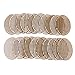 Baosity 20 Pieces Natural Wood Oval/Heart / Round Shapes Multi-Hole Wooden Pendant for Counted Cross Stitch Kit DIY Home Christmas Decoration Ornaments - 60x45mm Oval