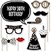 Big Dot of Happiness Adult 30th Birthday - Gold Party Photo Booth Props Kit 20 Count