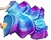 Nimiman Women Belly Dance Fan Veils Vertical Gradient Color Turquoise Blue Purple