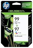 HP 97 Tri-color & 99 Photo Original Ink Cartridges, 2 pack (C9517FN)