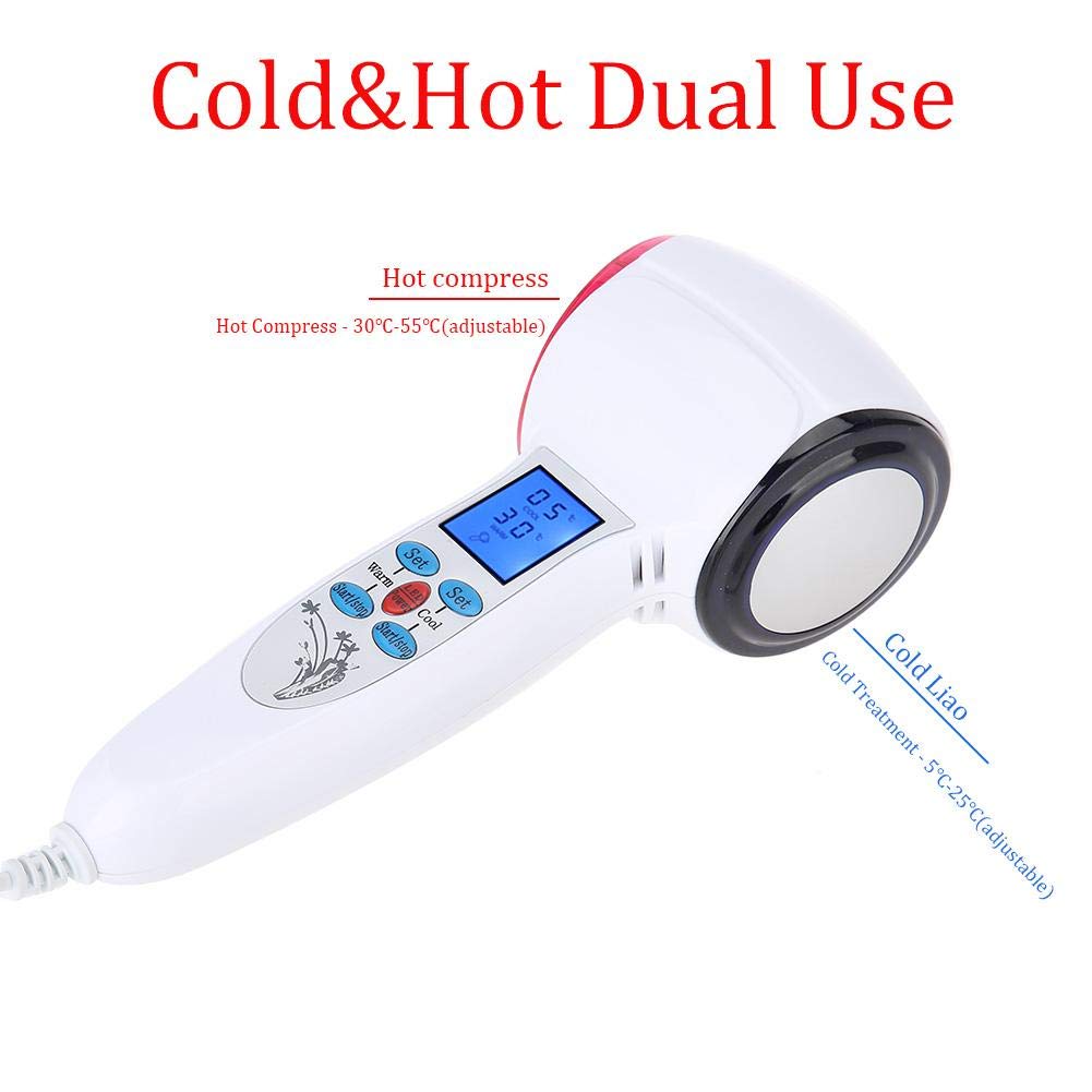 Skin Beauty Machine, Hot & Cold Hammer Massage for Facial Skin Beauty Machine for Skin Firming Wrinkles Lift Vibration, Cryotherapy Nutrition Lead-in Beauty Device(US): Beauty