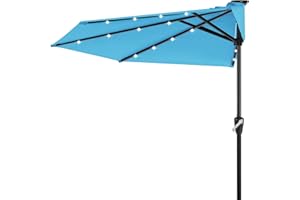 ABCCANOPY Patio Umbrella Outdoor Half Umbrellas for Patio, Backyard, Garden, Deck