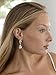 Mariell CZ Bridal Dangle Earrings with Bold Pear-Shaped Zircon Teardrops - Genuine Platinum Plated
