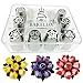 8 Russian Piping Tips With Video Instructions - Coupler, Pastry Bag, Storage Box - Flower Icing Nozzles Tool Set - BakeLux