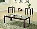 Coaster Home Furnishings - Rhodes - Engineered Wood - 3-Piece Faux Marble Top Coffee Table Set with Straight Legs and Angled Corners - Transitional Style - Living Room - Brown - 700395