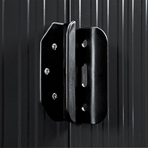 Abri de jardin en métal - 14,65 m³ - Cabane/Remise de jardin - Rangement vélos/outils - Gris