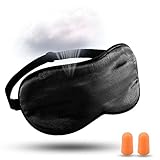 Roybens Breathable Sleep Travel Eye Mask - Soft & Breathable, Ultra Lightweight, Light Blocking Eye Covers for Sleeping, Relaxation, Spa - with Adjustable Strap and Ear Plugs