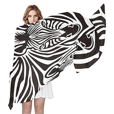 XLING Fashion Scarf Funny African Animal Zebra Pattern Long Lightweight Sunscreen Silk Scarf Shawl Wrap Muffler Neckerchief for Women Men XLING Fashion Scarf Funny African Animal Zebra Pattern Long Lightweight Sunscreen Silk Scarf Shawl Wrap Muffler Neckerchief for Women Men