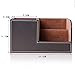 KINGFOM Desk Organizer Office Supplies Caddy Pu Leather Multi-function Storage Box Pen/Pencil,Cell phone, Business Name Cards Remote Control Holder White