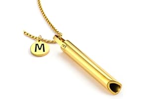 CBZWGH Stainless Steel Breathing Necklace,Mindful Breathlace Nnecklace,Strong Chain - Breathing Necklace for Breathwork,Anxiety Stress Relief Meditation Tools