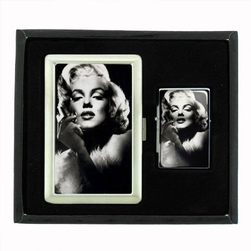 Marilyn Monroe Publicity Still Cigarette Case and Oil Lighter Gift Set D-004